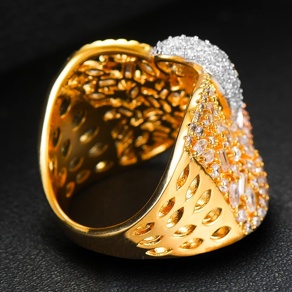 GODKI, известный дизайн, роскошные массивные кольца с бантиками для женщин, свадебные с кубическим цирконом, обручальные, Дубаи, панк, свадебные кольца на верхние пальцы