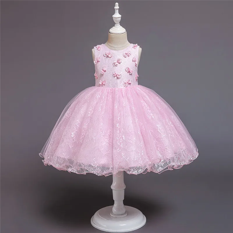 Платье принцессы для маленьких девочек; одежда для маленьких девочек; вечерние платья с бабочками для маленьких девочек на свадьбу; кружевное платье-пачка для первого причастия; детская ткань