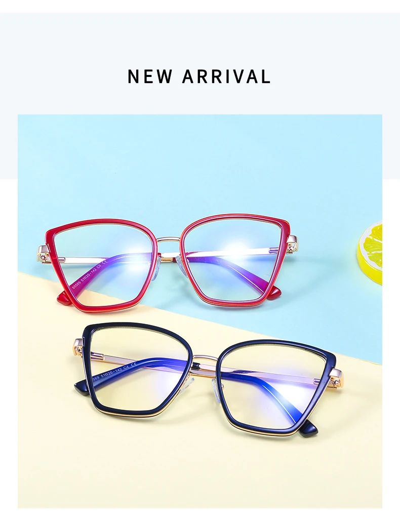 Hotony Optische Gläser Rahmen Rezept Blau Licht Blockieren Brillen UV400 Frauen Brille Anti-Beständig Staub Proof Mode – Detail 1