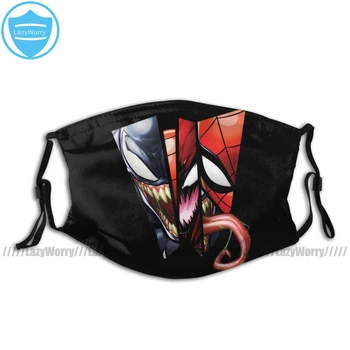 

Venom Mouth Face Mask Spider-Man Venom Carnage Facial Mask Fashion Cool with 2 Filters for Adult