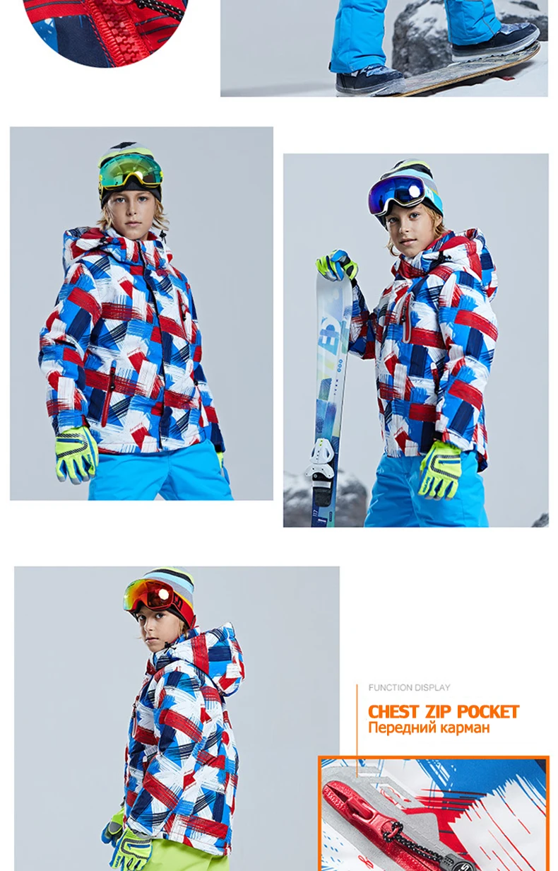 Зимний детский лыжный костюм для мальчиков, для девочек, для занятий спортом на открытом воздухе, для катания на лыжах, сноуборде, водонепроницаемые куртки, штаны, одежда из двух предметов, зимние спортивные костюмы