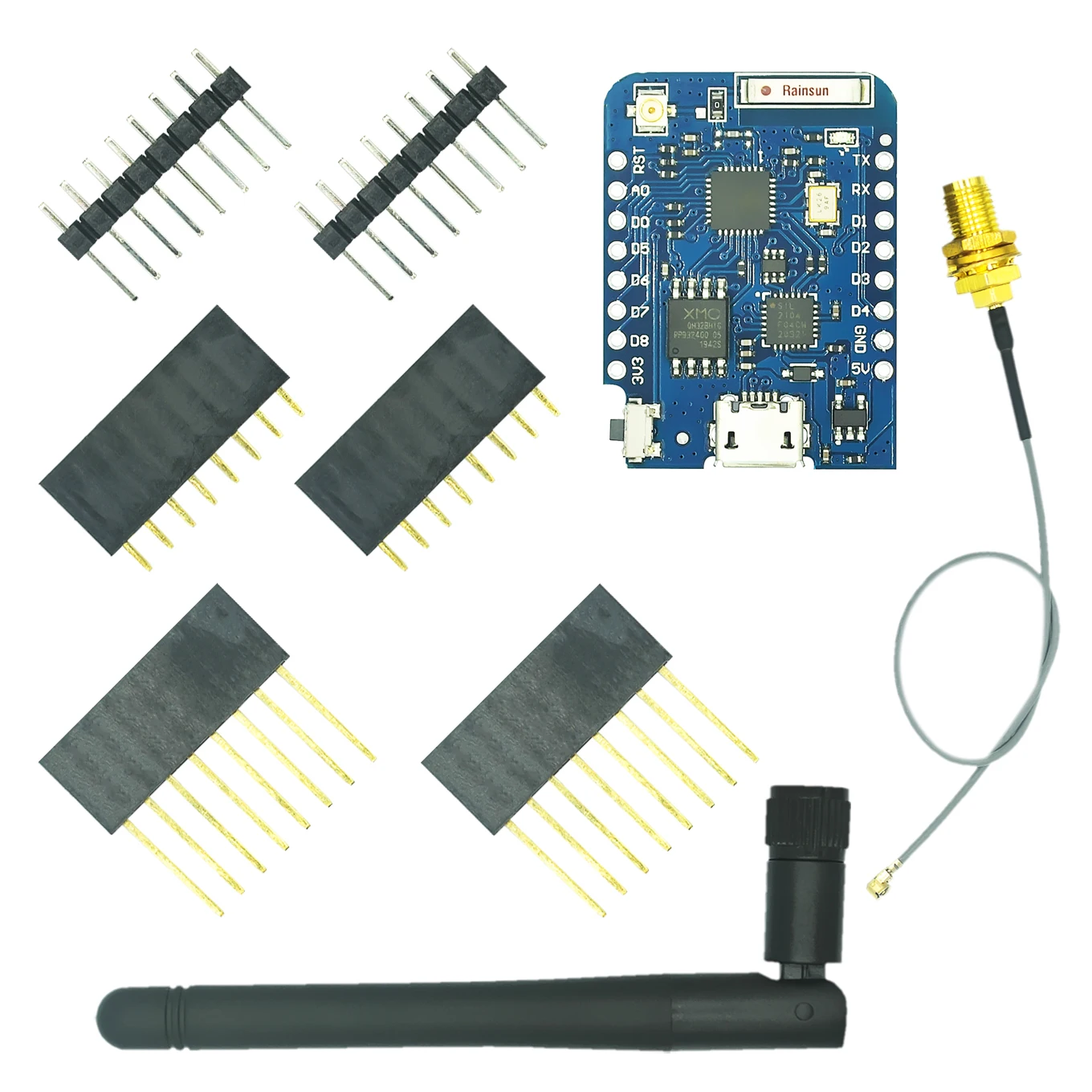Внешний антенный разъем WEMOS D1 Mini Pro Bytes на основе NodeMCU ESP8266 ESP-8266EX CP2104 WIFI макетная