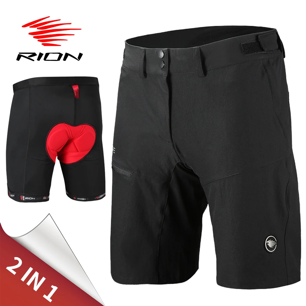 Pantaloncini Ciclismo Uomo 5D Imbottiti – Biancheria Intima Tronchetti MTB Mountain Bike – Traspiranti
