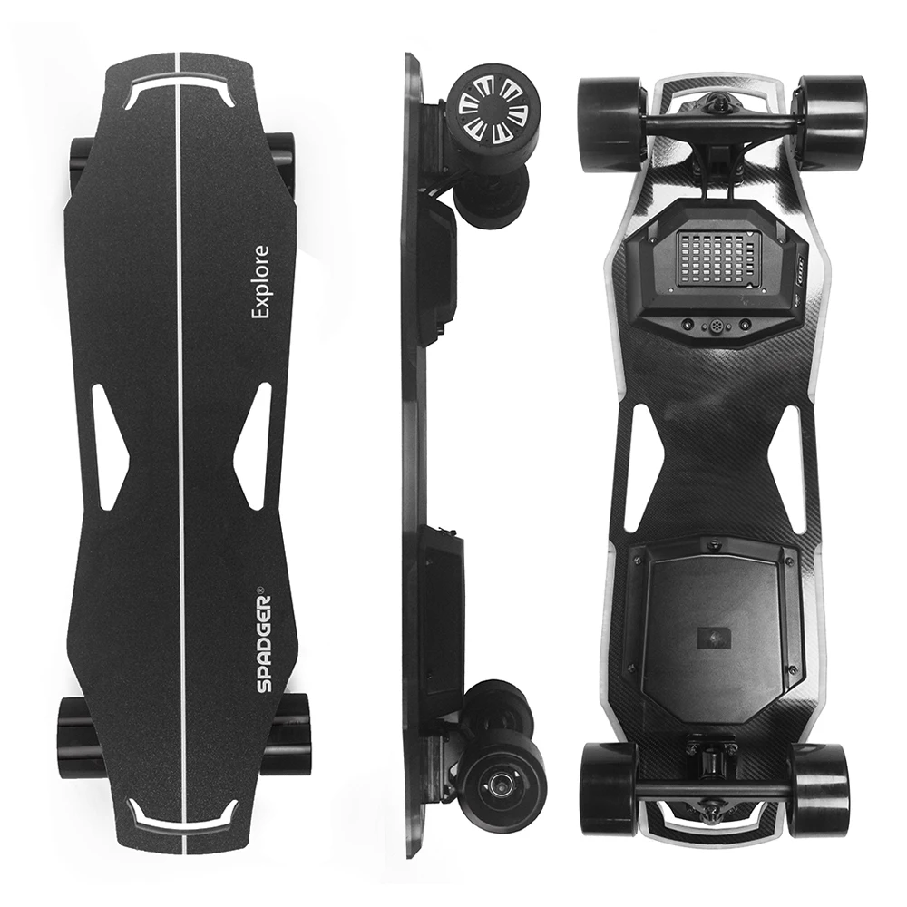 

300W Dual Motor 4 Wheel Electric Scooters Powerful Electric Skateboard Electric Longboard 23MPH Top Speed with Light