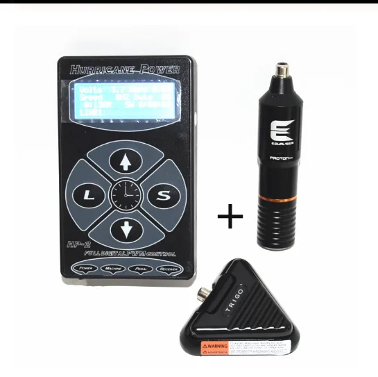 Gold tattoo kit Профессиональные татуировки пера комплект Вращающаяся ручка с мини aurora Мощность татуировки Триго педаль питания - Цвет: Gold tattoo kit