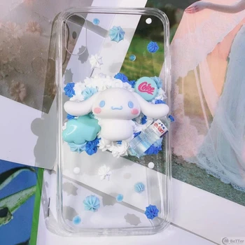 

For Samsung s20 ultra DIY case note 8/9/10 3D Cinnamoroll phone cover Galaxy s6/s7edge cute dog creamy handmade shell s8/s9/s10+