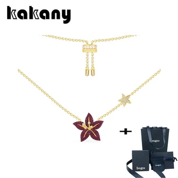 

Kakany 2020 Summer New High-quality Gold Color Tropical Flowers Adjustable Necklace Female Fashion Charm Party Jewelry