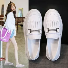 

Two Wear White Shoes 2021 Spring and Autumn New Casual Mary Jane Shoes Flat Nurse Shallow Mouth Single Shoes Women 35-40