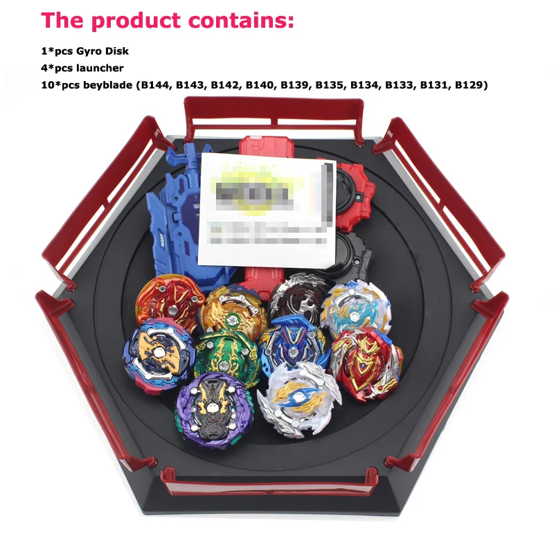 Набор Beyblades Арена волчок металлический бой Bey blader Металл Bay blade стадион детские подарки классическая игрушка для детей - Цвет: 10pcs beyblade