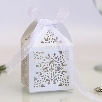 

10PCS Crossing Candy Dragee Boxes Angel Gift Box for Baby Shower Baptism Birthday First Communion Christening Easter Decoration