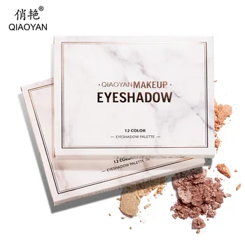 

New Marbling Charming Eyeshadow Palette 12 Color Make Up Palette Matte Shimmer Pigmented Eye Shadow Powder Beauty Eyeshadow