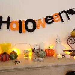 Счастливый баннер Хэллоуина нетканые ткани коллекции для Хэллоуина вечерние Праздничное оформление дома ZXQ XQ
