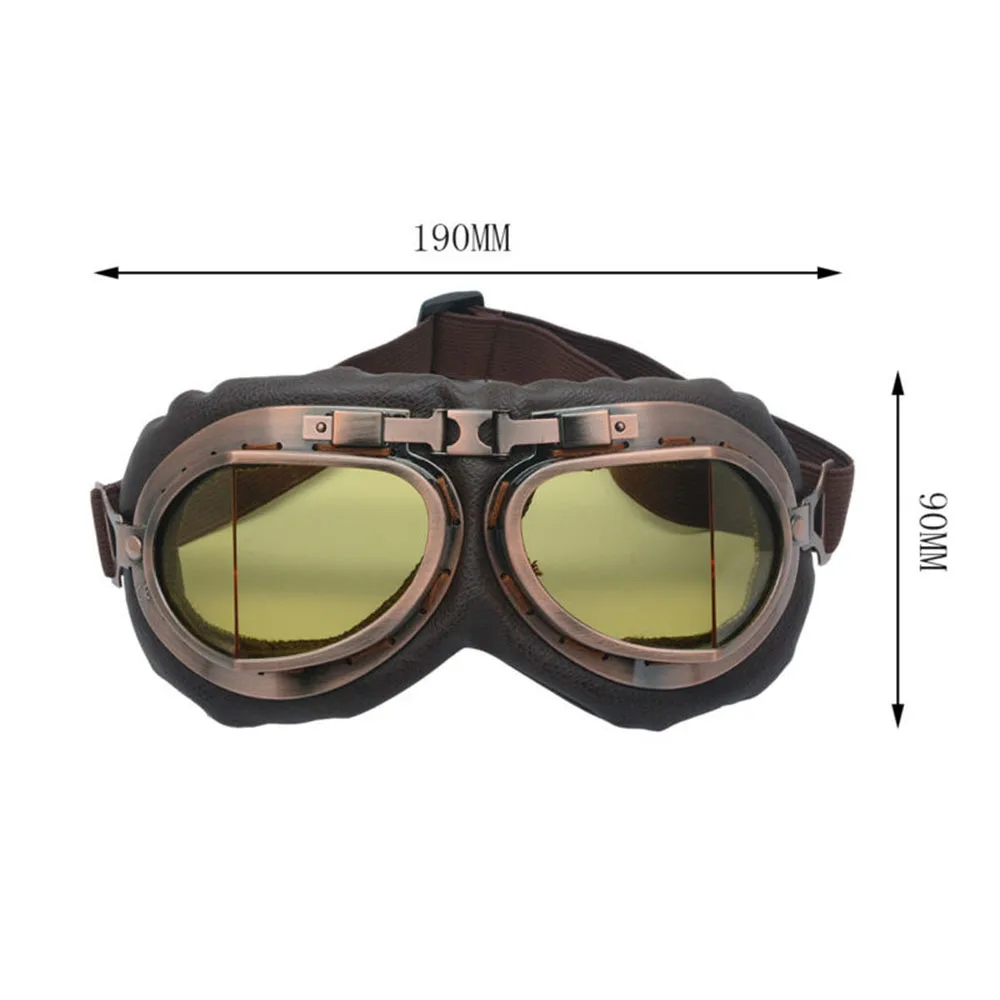 1pcs Motorcycle Glasses Retro Riding Helmet Windproof Anti-fog Accessories