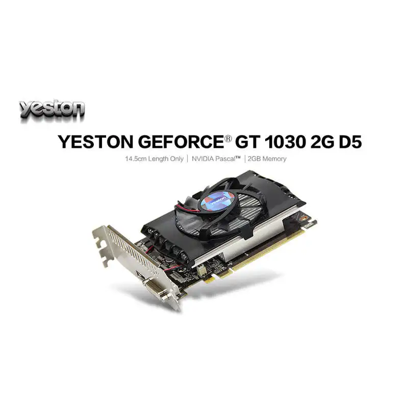 Горячая Распродажа Yeston Geforce Gt 1030 2 Гб Gddr5 Графика карты Nvidia Pci Express 3,0 настольный компьютер ПК видеоигр Графика карты