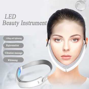 

LED Photon Therapy Face Lifting Massager Remover Double Chin Skin Tighten Beauty Care Tools Anti-aging Sagging Facial Machine