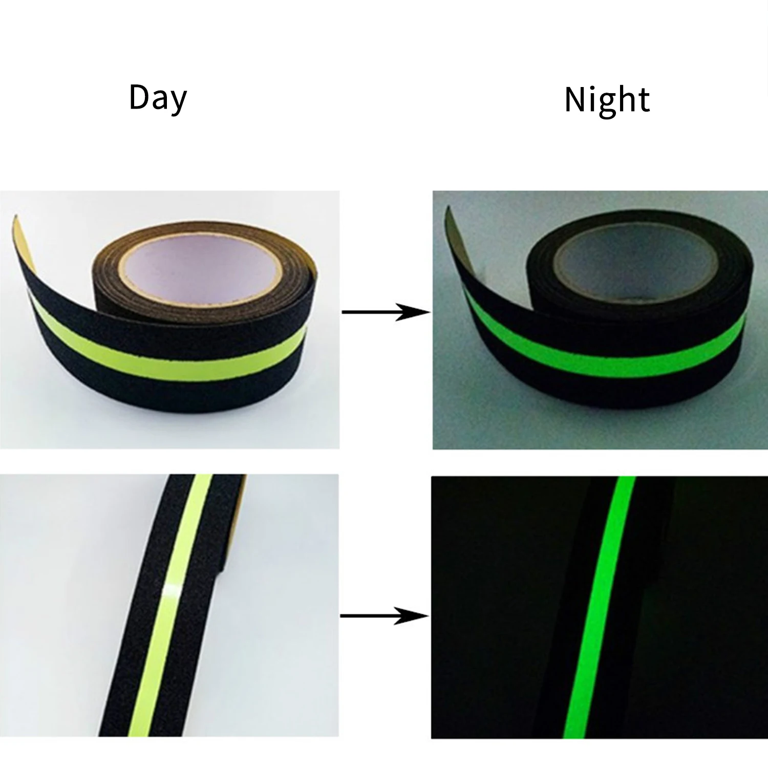 

Glow in The Dark Adhesive Grip for Indoor Ladder Floor Outdoor Stair Tread Step Anti Slip Grip Tape Non-Slip Traction Tapes