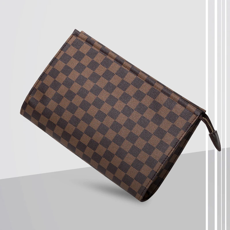 

KYYSLO Unisex Checkerboard Women Clutch Bag Female Mobile Phone Handbag Fashion Large Capacity Korean Version Men's Clutch Bag