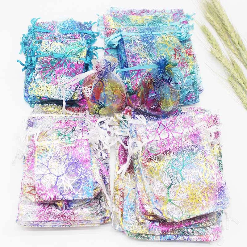 50 шт. цветная Сумка из органзы железное сердце роза специальный дизайн посылка