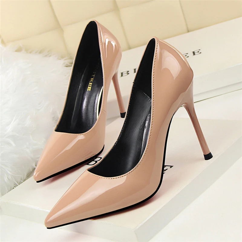 gold stiletto court shoes