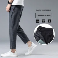 Été glace soie homme survêtement lin pantalon décontracté large été pantalons de survêtement mâle printemps léger Halking sarouel 6