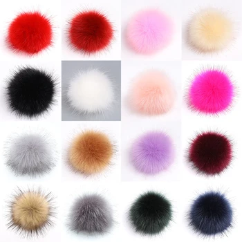 

15cm Fluffy Fur Pompom For Bags Clothing Accessories Anti Press Artificial Polyester Pom pom Ball For Hats Knitted Beanie Caps