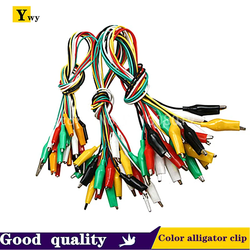 Alligator Clips Doubl E-ended Clips Crocodile Cable Alligator Jumper Wire Test Leads 10pcs 50cm