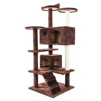 

Cat Kitten Tree Scratching Post Funny Climb Trees Cat Playing Toy Sharpen Claw Pet Jumping Frame Tower Pet Furniture House