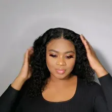 Pelucas de cabello humano con frente de encaje para mujer, ONDA DE AGUA 360, peluca frontal de encaje, pelucas de cabello brasileño, peluca ondulada de agua, peluca de cabello humano rizado