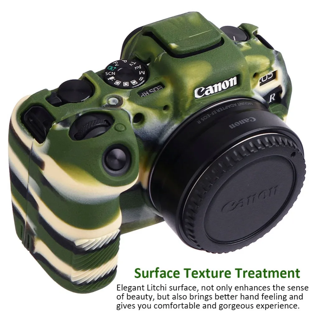 Мягкий силиконовый резиновый чехол для Canon EOS RP цифровая камера Личи Текстура поверхности защитный корпус протектор