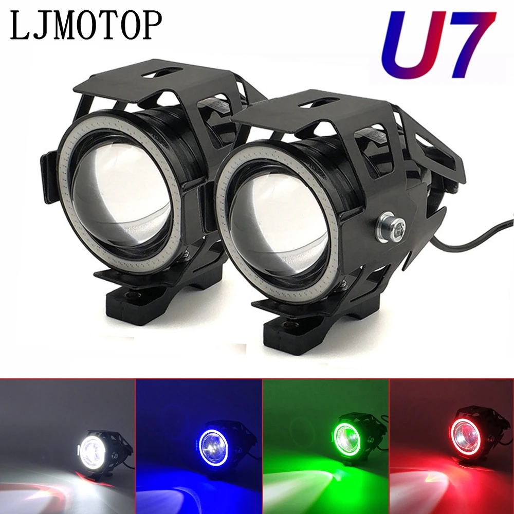

125W Motorcycle Headlight 3000LM Low Beam Flash U7 light LED auxiliary For KTM Super Adventure 1290 65SX 65XC 85SX 85XC 125EXC