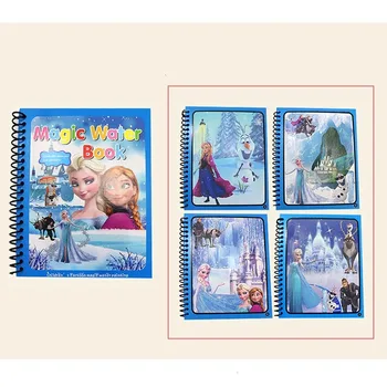 

Frozen Montessori Coloring Book Scrib Magic Pen Pranche Painting For Children Toys Draw Magic Water Birthday Present Book