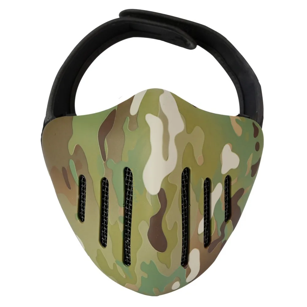 

Wosport Airsoft Glory Knight Tactical cs Mask Half Face Mask For Military Fast Helmet Cs Shooting Paint Accessories