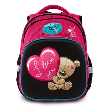 

2020 New Style 3D orthopaedics waterproof schoolbags for girls kids Bear Print school backpack Children school bags Gift mochila