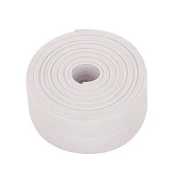 

2 Rolls Tape Toilet Mildewproof Seam Seal Bathtub Gap Waterproof Corner Line Stick Tape for Kitchen Bathroom (White)