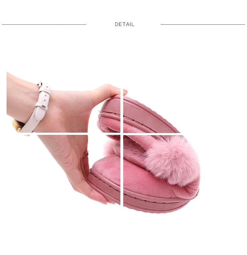 Women Shoes Fashion Home Shoes Cute Rabbit Winter Home Slippers Pantuflas mujer Warm Fluffy Slippers Zapatos de Mujer MT033