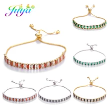 Juya ручной работы роскошный разноцветный кубический цирконий коготь цепи браслеты для женщин Девушка Свадебная вечеринка регулируемые браслеты поставки