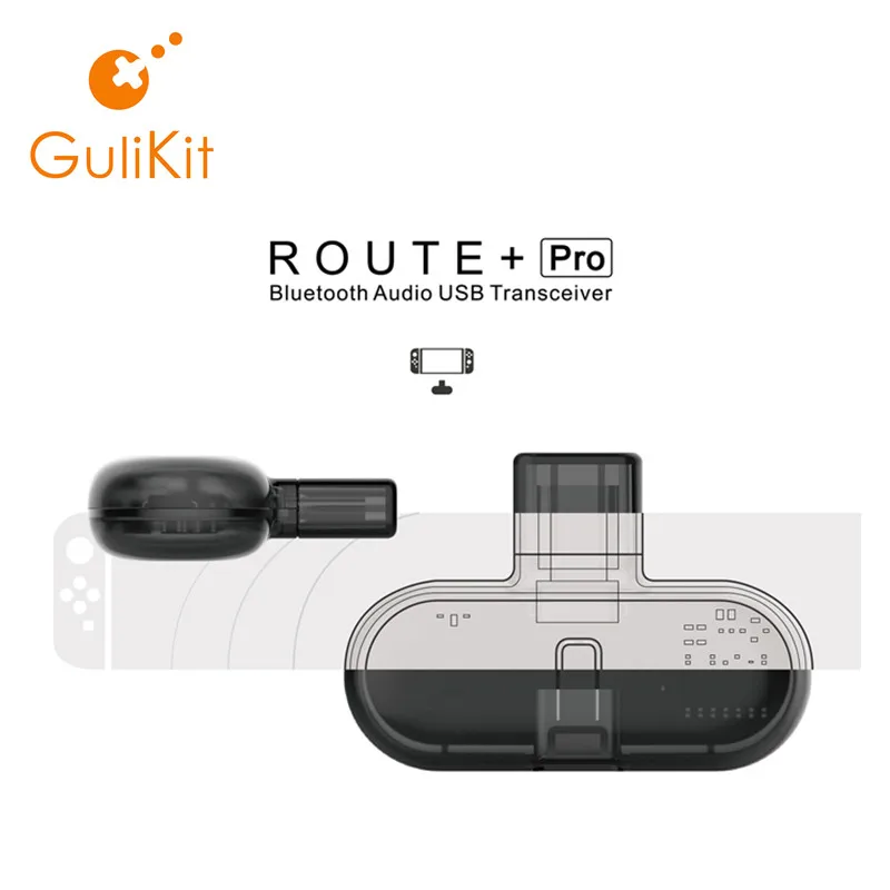Gulikit Route+ Pro Bluetooth передатчик беспроводной аудио Usb-C адаптер или приемник с голосовой передачей для беспроводной гарнитуры