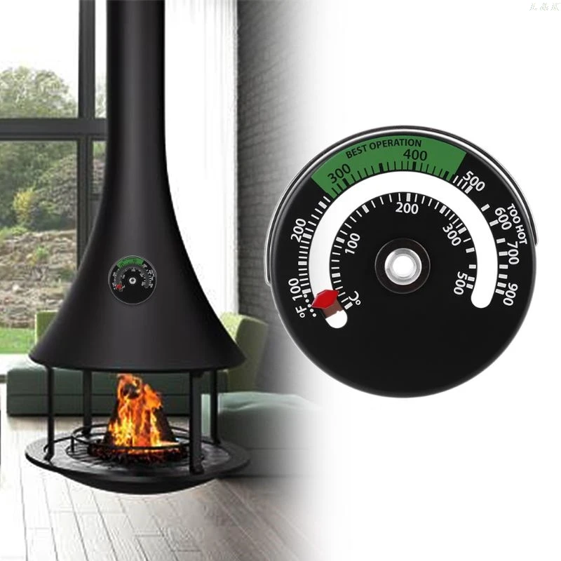 Tanio Magnetyczny piec do kominka termometr monitor temperatury miejsca ognia