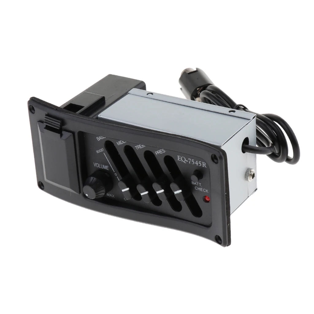 Guitar 5 Band EQ Equalizer Preamp Piezo Pickup Tuner with LCD Display Musical Instrument Parts