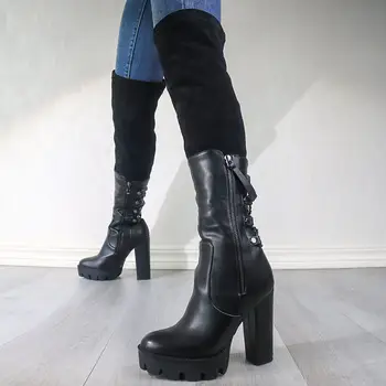 

2020 Brand Designer Platform Extreme High Heels Party Winter Autumn Women Shoes Fashion Sexy Over The Knee Boots Female