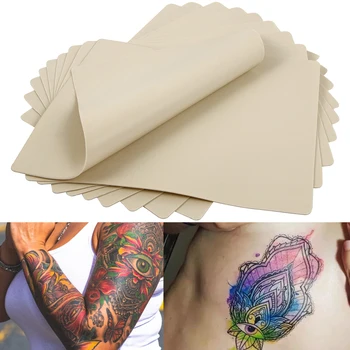 

10pcs Tattoo Practice Skin 20x15cm Synthetic Blank Tattoo Practice Skin Sheet for Needle Machine Supply Kit