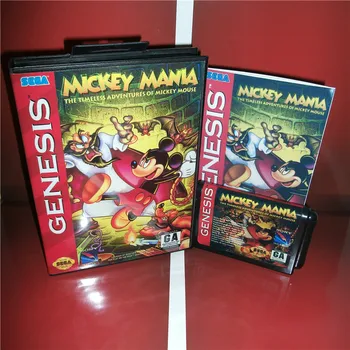 

Mickey Mana The timeless Adventures of Mickey Mouse US Cover with Box and Manual For Sega Megadrive Genesis Video Game Console