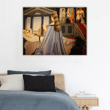 

Citon Paul Delvaux《The Annunciation,1955》Surrealism Canvas Oil Painting Artwork Picture Background Wall Decor Home Decoration