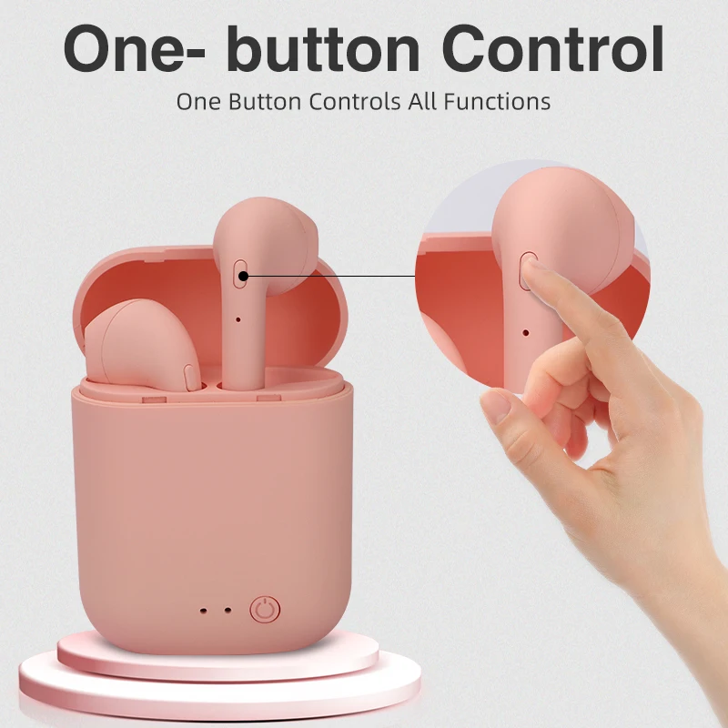 5 0 BlueTooth Mini 2 TWS Wireless Headphones TWS Matte Macaron Earplugs with Microphone Charging Box Headphones Bluetooth