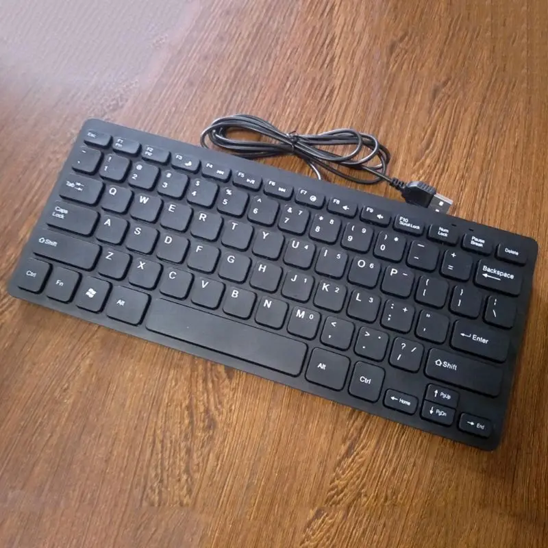 Ультра Тонкий Проводной USB мини ПК клавиатура с шоколадным ключом для ПК лэптоп ноутбуки