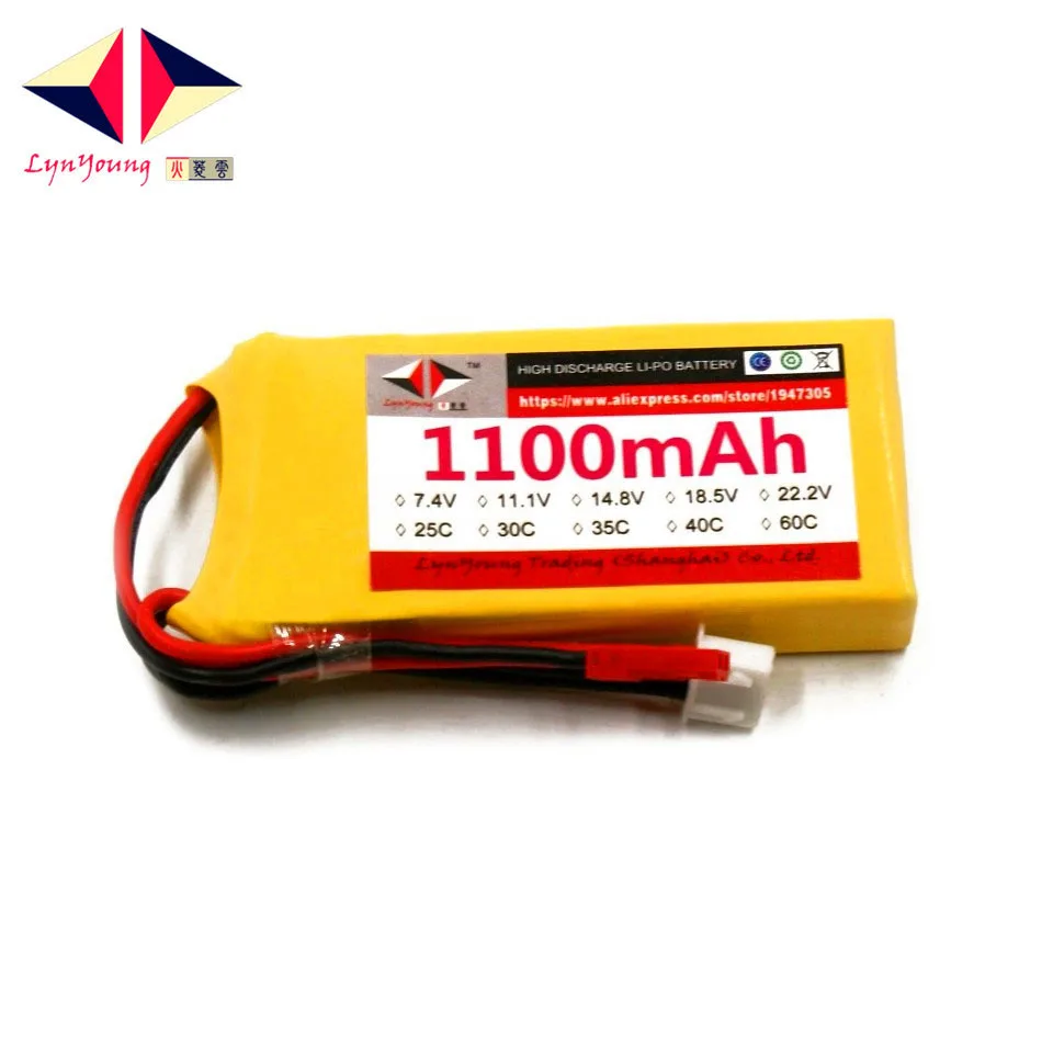 Lipo аккумулятор 7 4 В 1100 мАч 25C 30C 35C 40C 60C 2S для RC лодки автомобиля грузовика дрона