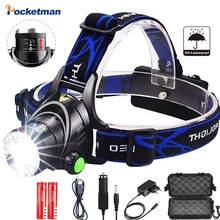 

Headlamps Most Bright Led Headlamp L2/T6/V6 Zoomable Headlight Head Torch Waterproof Lamp by 18650 battery for Fishing Hunting