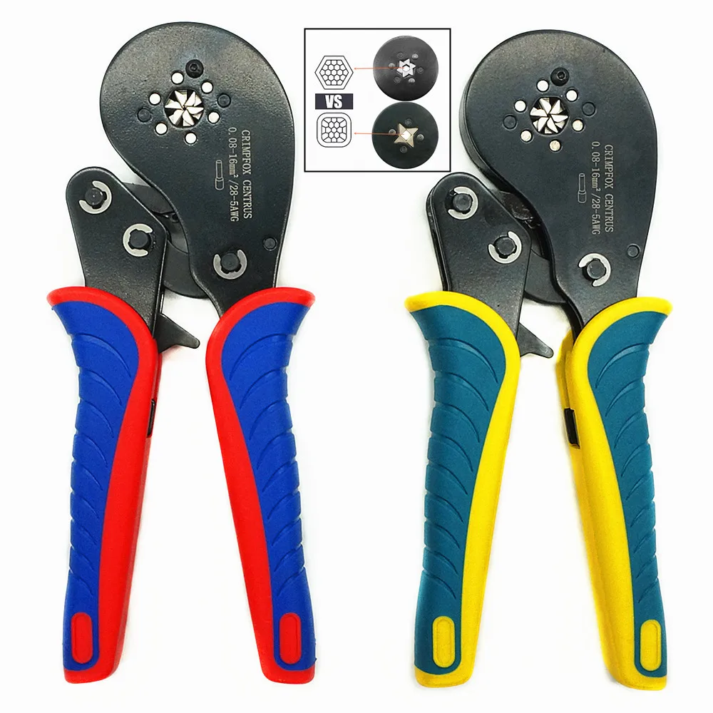 Щипцы с храповым механизмом для трубчатых клемм 16-6 марки AWG28-6 = 0 08-16 мм²