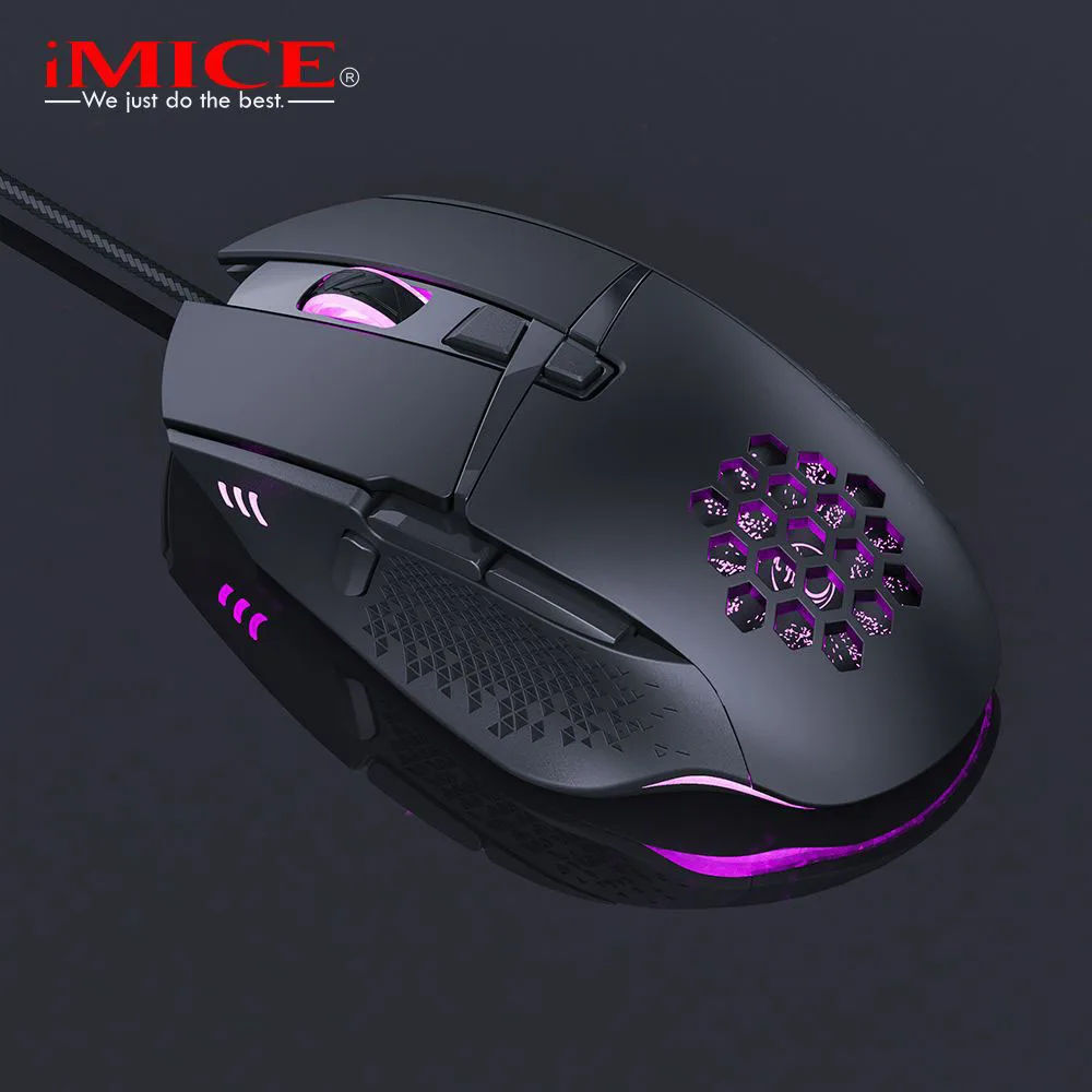 iMice Gaming Mouse T91 8 Button Wired USB 7200 DPI Computer Mouse Suitable for CS go lol Gamer Moreverisatile for PC Laptop
