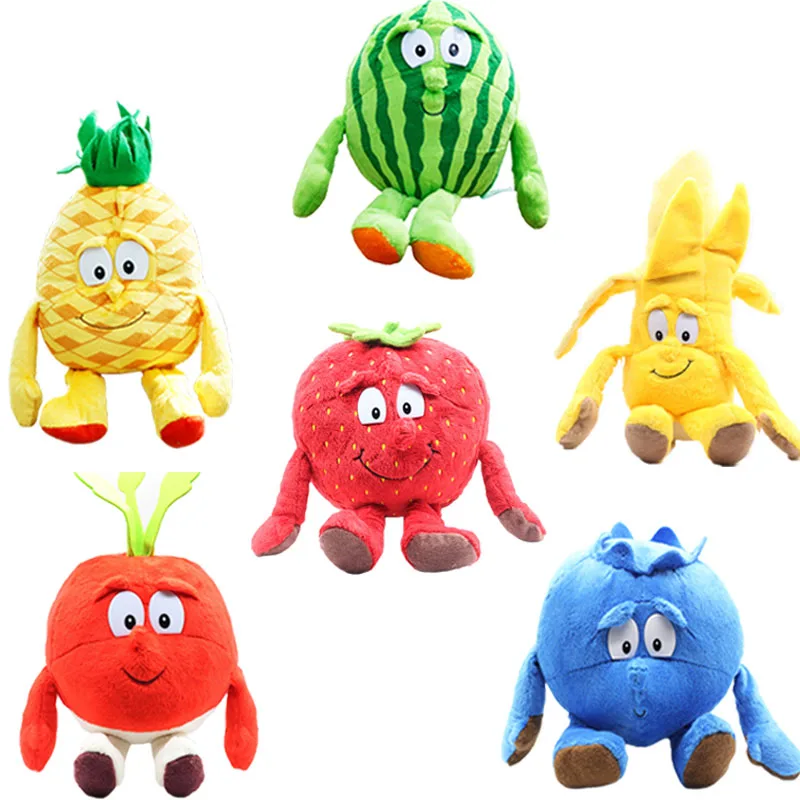 Банда фруктов, плюшевая кукла, овощи, плюш, банан, гриб, вишня, ананас, фрукты, хорошая мягкая игрушка, детская игрушка, детский подарок